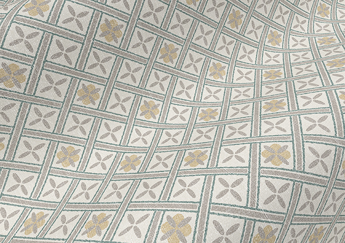 Rae Trellis, Greenery - Twist&Fit Roman Blind - Image 4